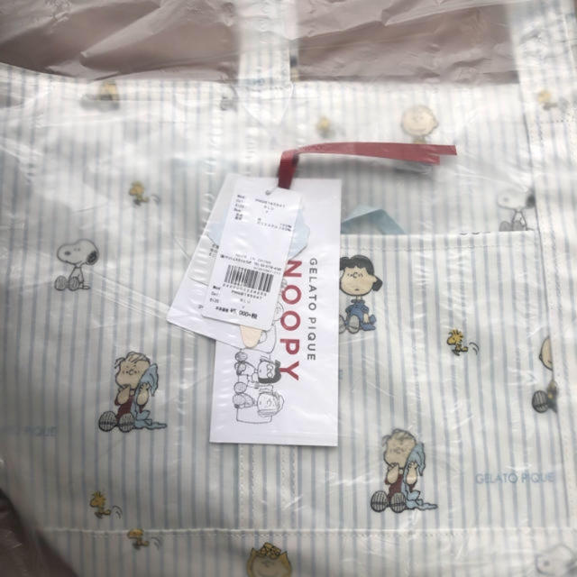 新品☆ 【PEANUTS】ストライプママバッグ