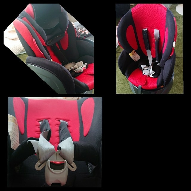 アップリカ※チャイルドシート※赤×黒※美品※Aprica※ディアターン新生児~ 2