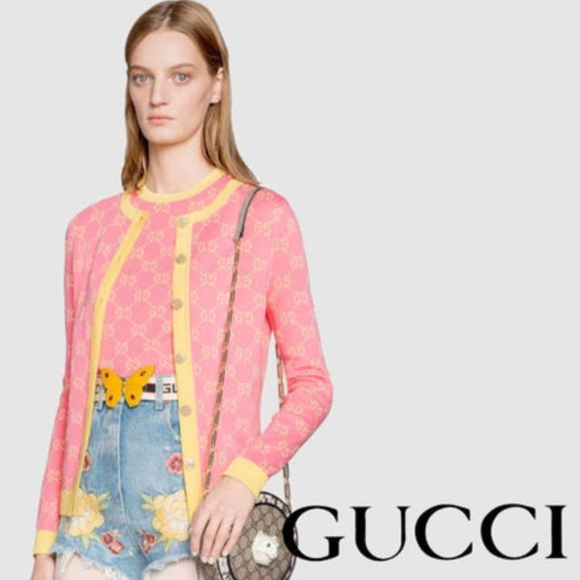 Gucci(グッチ)のGUCCI♡ピンクGGニット レディースのトップス(ニット/セーター)の商品写真
