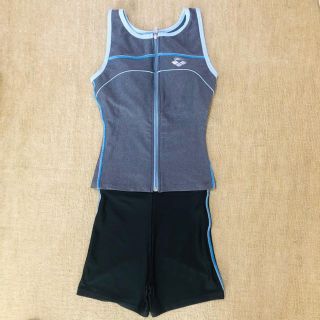 アリーナ(arena)の☆新品 半額以下 arena フィットネス 水着 グレー&水色 M 9号(水着)