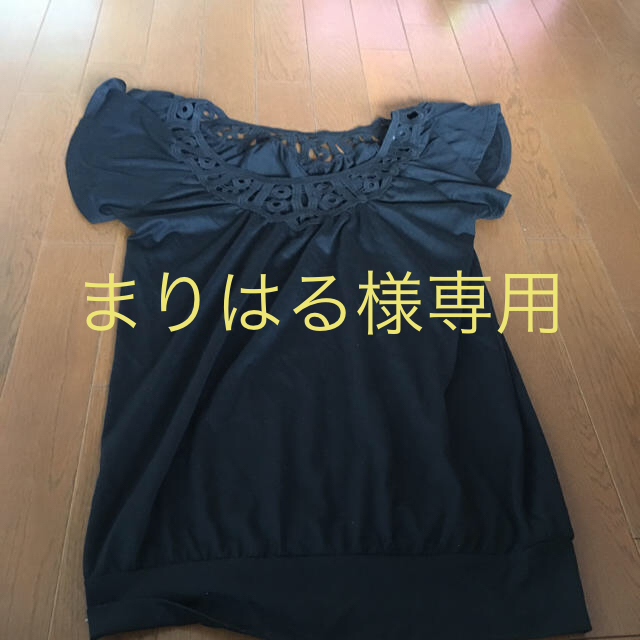 黒カットソー  サイズS レディースのトップス(カットソー(半袖/袖なし))の商品写真
