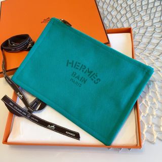 エルメス(Hermes)の8/7amまで！新品未使用 エルメス ヨッティングポーチPM グリーン(ポーチ)