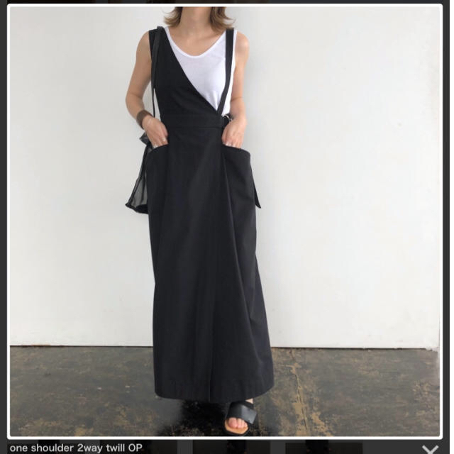 TODAYFUL(トゥデイフル)のone shoulder 2way twill willfully ワンピース レディースのワンピース(ロングワンピース/マキシワンピース)の商品写真