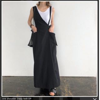 トゥデイフル(TODAYFUL)のone shoulder 2way twill willfully ワンピース(ロングワンピース/マキシワンピース)