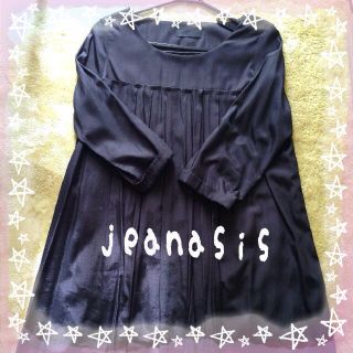 ジーナシス(JEANASIS)の黒のワンピース(ひざ丈ワンピース)