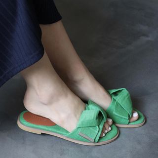 ザラ(ZARA)の美品✨sesto  サンダル （グリーン）M(サンダル)