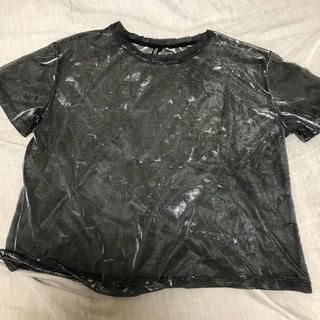 エイチアンドエム(H&M)のシースルーラメTシャツ(Tシャツ(半袖/袖なし))