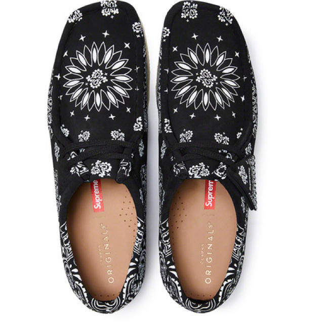 黒 Supreme Clarks Bandana Wallabee 26cm