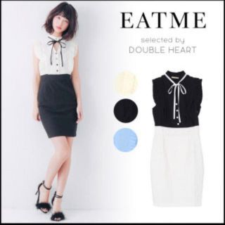 イートミー(EATME)のEATME プリーツフリルコンビワンピース(ミニワンピース)