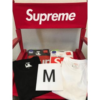 シュプリーム(Supreme)のSupreme Hanes 白黒セット Ⓜ️(Tシャツ/カットソー(半袖/袖なし))