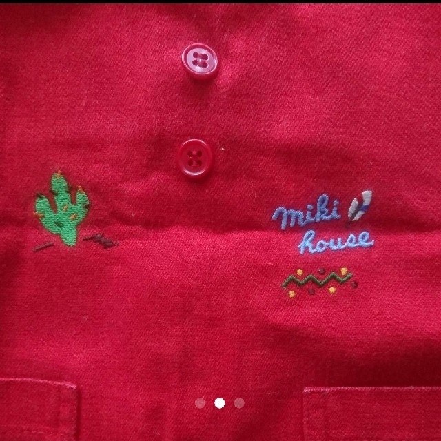 mikihouse(ミキハウス)のミキハウス ジャンパースカート サロペット90㎝ キッズ/ベビー/マタニティのキッズ服女の子用(90cm~)(ワンピース)の商品写真