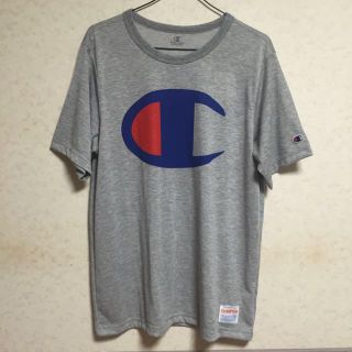 チャンピオン(Champion)の新品 ビックロゴ グレー L 今人気(Tシャツ(半袖/袖なし))