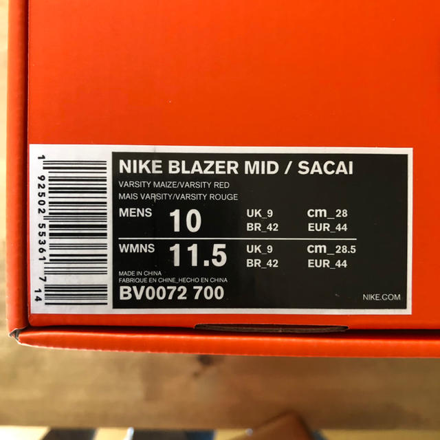 Nike Blazer Mid Sacai 28センチ