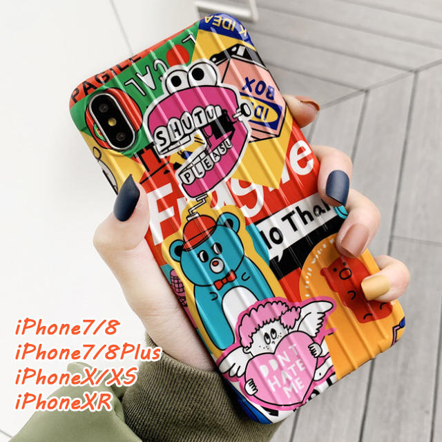iPhone7/8 X/XS XR ポップなアニメ柄 ソフトケースの通販 by エランドル's shop｜ラクマ