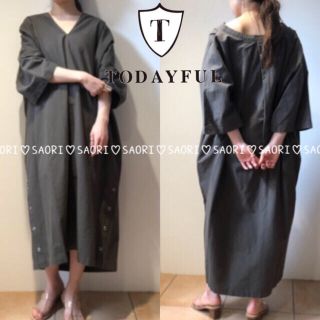 トゥデイフル(TODAYFUL)のTODAYFUL【未使用に近い】Linen Caftan Dress(ロングワンピース/マキシワンピース)