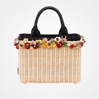 プラダ(PRADA)の新品未使用★PRADA花かごバッグ★CABANA★本物保証(かごバッグ/ストローバッグ)