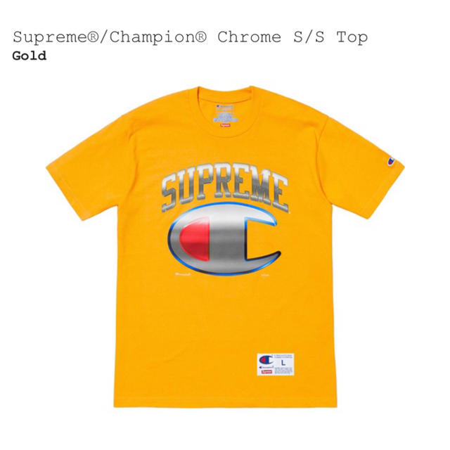 Supreme 19ss Champion Chrome Top Gold L