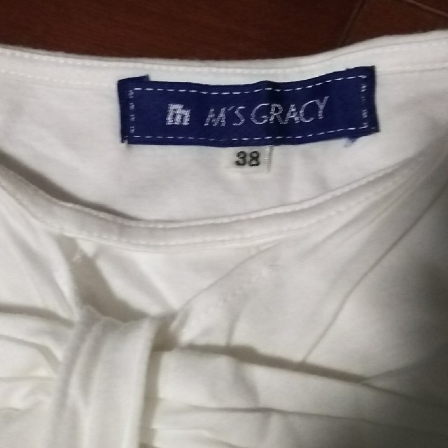 M’S GRACY  白 リボン付トップス