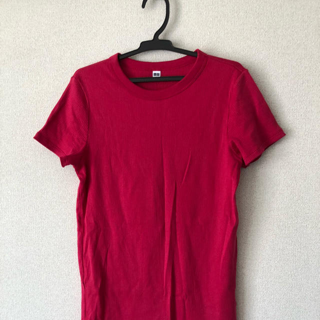 UNIQLO(ユニクロ)のUNIQLO リブ Tシャツ レディースのトップス(Tシャツ(半袖/袖なし))の商品写真