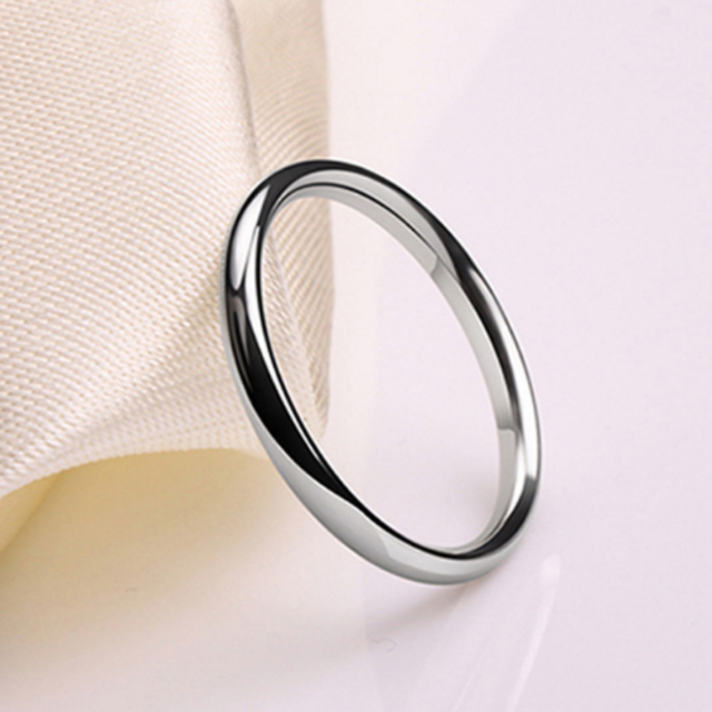 シンプルなファッションリング2mm(シルバー) レディースのアクセサリー(リング(指輪))の商品写真