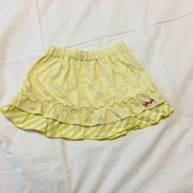 【95】夏素材 リバーシブルスカート キッズ/ベビー/マタニティのキッズ服女の子用(90cm~)(スカート)の商品写真
