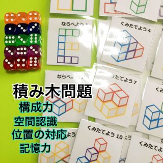 積み木問題 I.Qアップ(知育玩具)