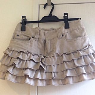 ジルスチュアート(JILLSTUART)のJILLSTUARTフリルデニムスカート(ミニスカート)