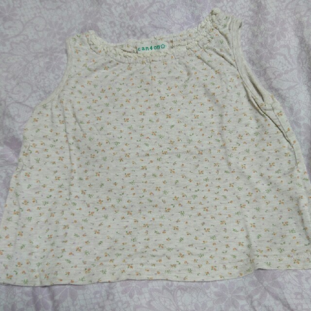 3can4on(サンカンシオン)の3can4on◆ノースリーブカットソー90 キッズ/ベビー/マタニティのキッズ服女の子用(90cm~)(Tシャツ/カットソー)の商品写真