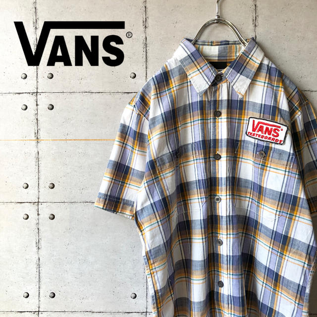 VANS(ヴァンズ)の【激レア】 VANS バンズ チェックシャツ ネルシャツ ワッペン 半袖 メンズのトップス(シャツ)の商品写真