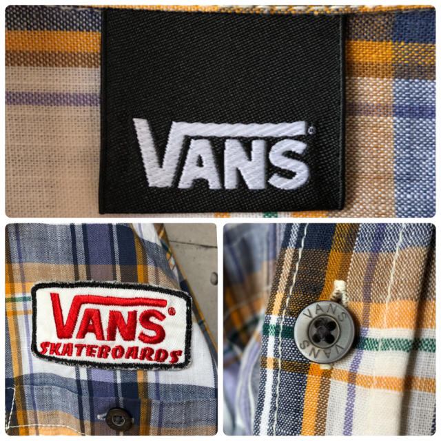 VANS(ヴァンズ)の【激レア】 VANS バンズ チェックシャツ ネルシャツ ワッペン 半袖 メンズのトップス(シャツ)の商品写真