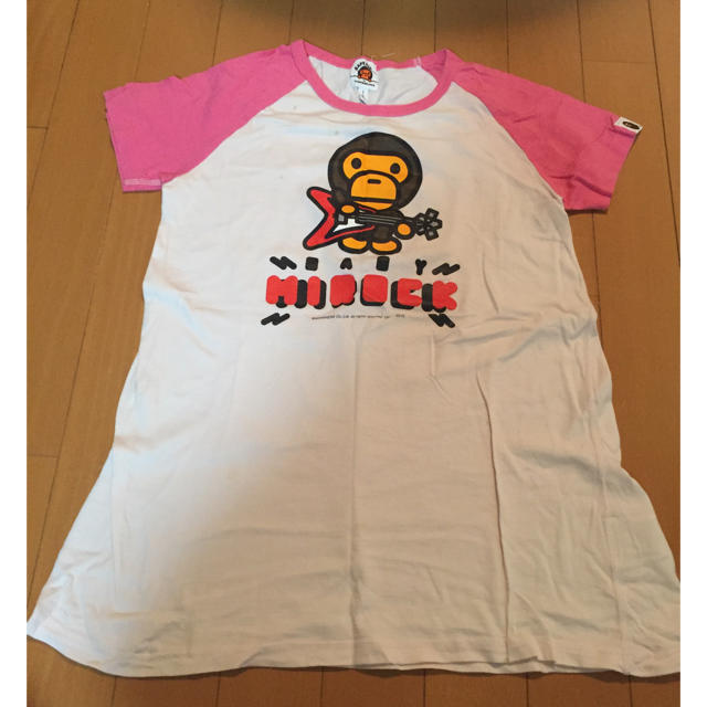 A BATHING APE(アベイシングエイプ)の中古☆BAPE KIDS ワンピース130 キッズ/ベビー/マタニティのキッズ服女の子用(90cm~)(ワンピース)の商品写真