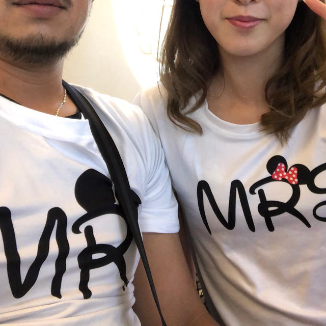 Disney(ディズニー)のミニー&ミッキー MR,MRS Tシャツ レディースのトップス(Tシャツ(半袖/袖なし))の商品写真