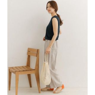 アーバンリサーチドアーズ(URBAN RESEARCH DOORS)のDOORS☆ハードマンズリネンイージーパンツ🌸NATURAL♪新品タグ付☆UR(カジュアルパンツ)