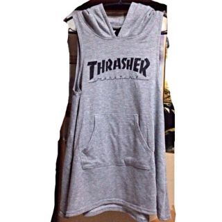 イーハイフンワールドギャラリー(E hyphen world gallery)のTHRASHER ノースリーブワンピース(ミニワンピース)