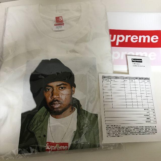 Tシャツ/カットソー(半袖/袖なし)【L】新品 Supreme Nas Tee White 正規品 白