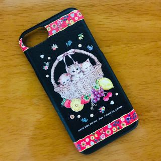 フランシュリッペ(franche lippee)のOFFセール告知☆バスケットねこ iPhone 7/8 対応ケース 未使用(iPhoneケース)