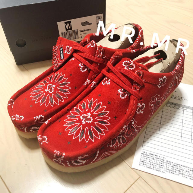 supreme clarks bandana wallabee 27 黒 新品