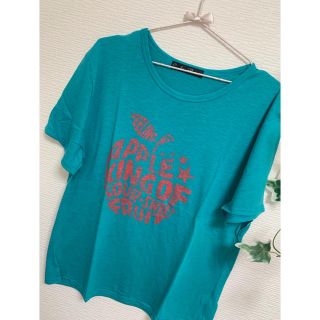 シマムラ(しまむら)の4Ｌ/大きいサイズTシャツ/グリーン(Tシャツ(半袖/袖なし))