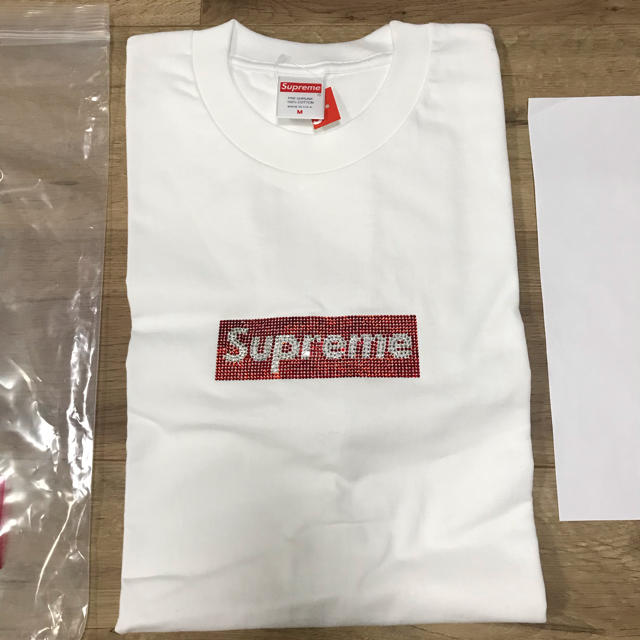 Supreme®/Swarovski® Box Logo Tee White Tシャツ/カットソー Supreme®/Swarovski® Box Logo Tee White Tシャツ/カットソー