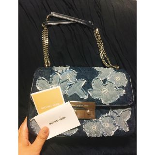 マイケルコース(Michael Kors)の値下げ！マイケルコース  デニム チェーンバッグ 美品(ショルダーバッグ)