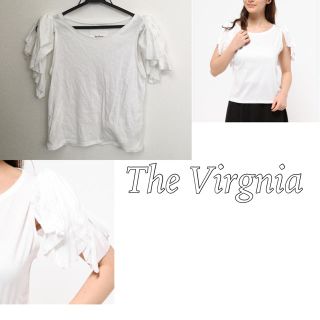 ザヴァージニア(The Virgnia)のThe Virgnia リボンフレアスリーブT ホワイト(Tシャツ(半袖/袖なし))