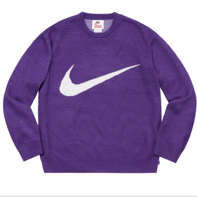 supreme nike sweater purple M