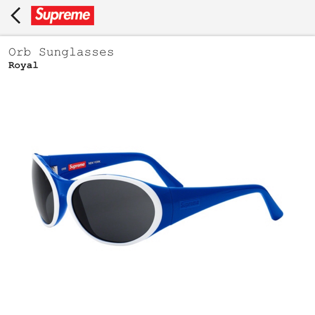 新品送料込 supreme orb sunglasses Royal