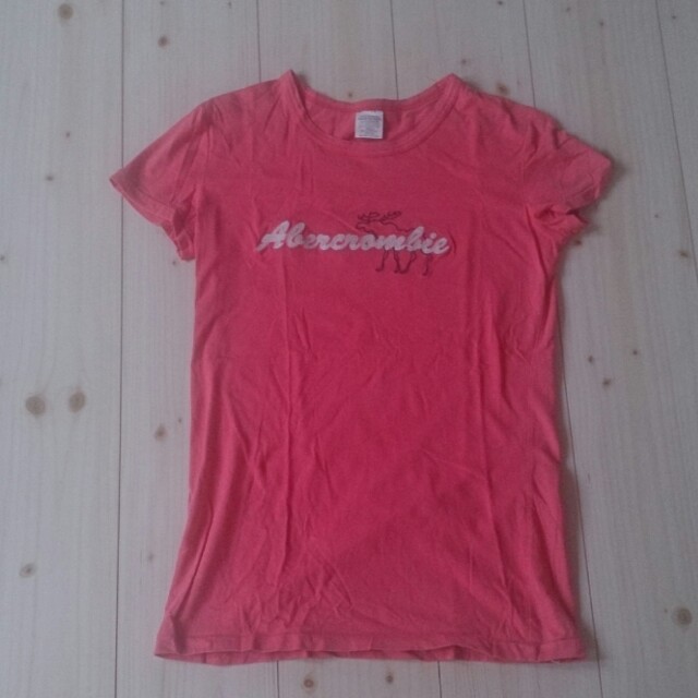 Abercrombie&Fitch(アバクロンビーアンドフィッチ)のアバクロンビー ロゴ刺繍入りTシャツS レディースのトップス(Tシャツ(半袖/袖なし))の商品写真