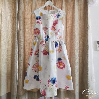 チェスティ(Chesty)のchestyマーガレットホワイトワンピース(ひざ丈ワンピース)