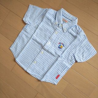 ミキハウス(mikihouse)の最新値下げ。新品！ミキハウス 男児  90サイズ  ストライプブラウス(ブラウス)