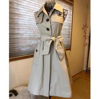 バーバリーブルーレーベル(BURBERRY BLUE LABEL)の超美品本物バーバリーブルーレーベル上質コットン混ノースリーブワンピース他1点(ひざ丈ワンピース)