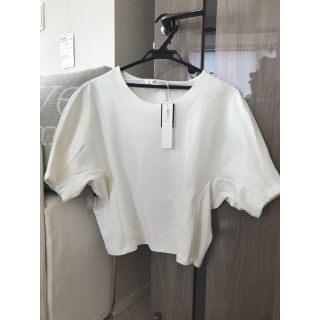 アズールバイマウジー(AZUL by moussy)の【新品】AZUL バルーンカットソー 白(カットソー(半袖/袖なし))