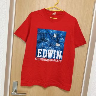 ベドウィン(BEDWIN)の[美品]EDWIN Tシャツ M メンズ 赤 エドウィン チャンピオン 半袖(Tシャツ/カットソー(半袖/袖なし))