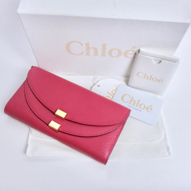 ✨美品✨Chloe クロエ ジョージア 二つ折り 長財布 ウォレット レザー 黒